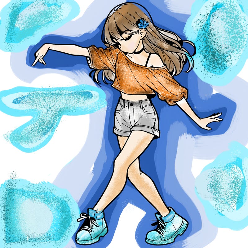 realistic girl danceing