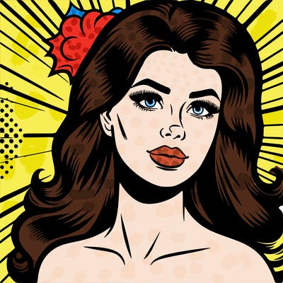 pop art style woman