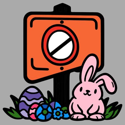 easter blank sign