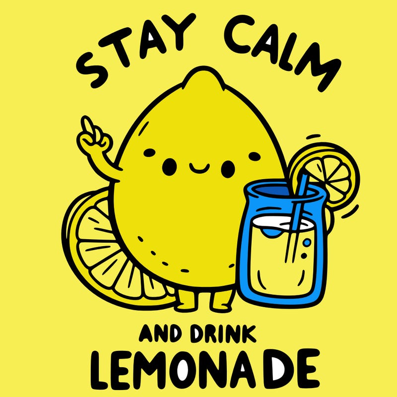 stay calm and drink lemonade