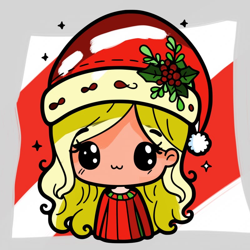 christmas hat girl