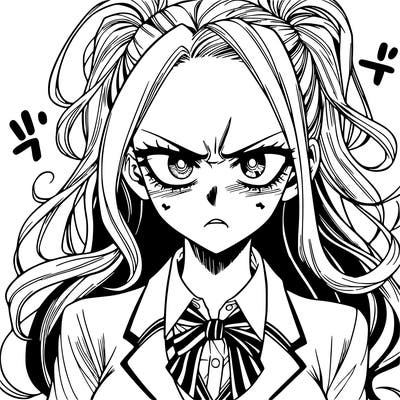 a really mad realistic manga girl