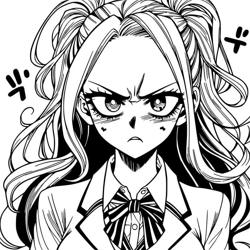 a really mad realistic manga girl