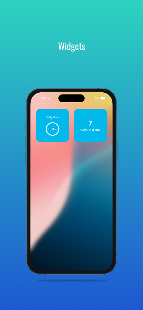 Water Tracker AI - Water Tracker AI mobile widgets displaying daily hydration goal and seven day streak progress