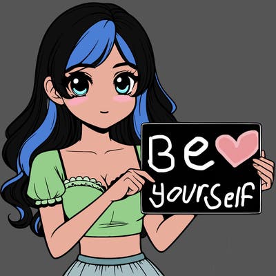 realistic pretty girl holding blank sign