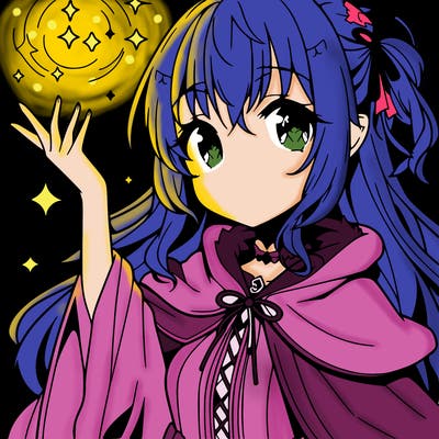 an anime girl with magic