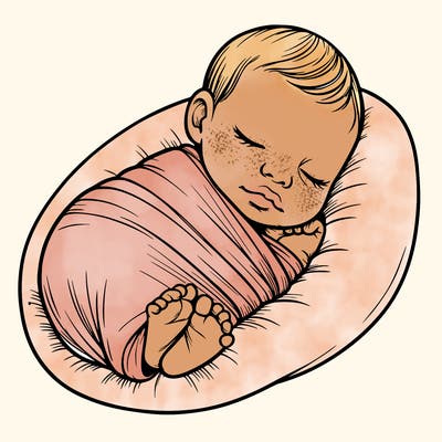 newborn baby girl realistic cute