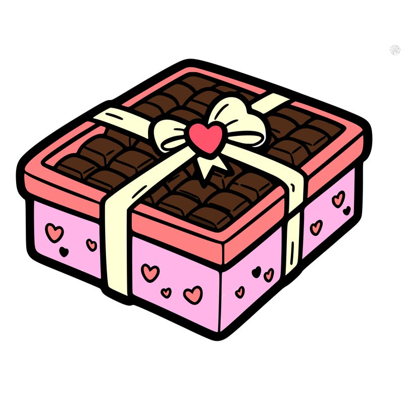 a box of chocolate for valentines day