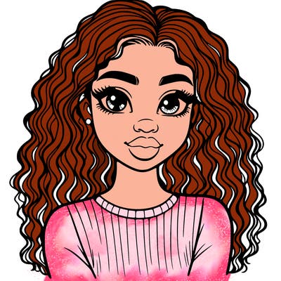 pretty young black girl- detailed