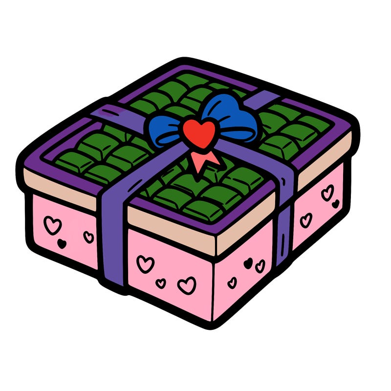 a box of chocolate for valentines day