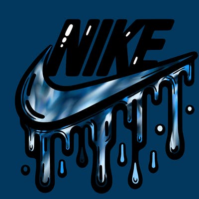 dripping nike logo