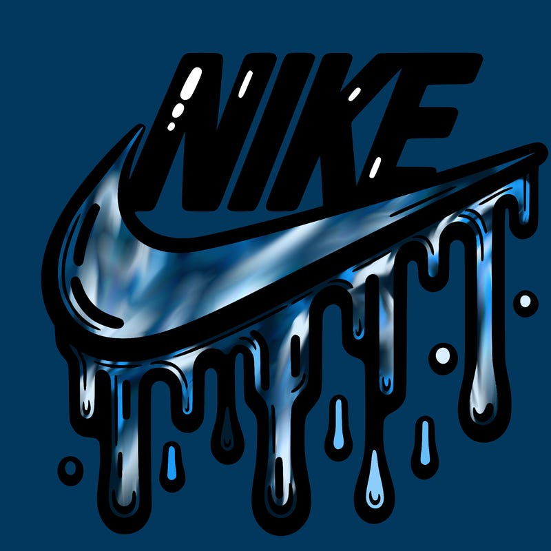 dripping nike logo