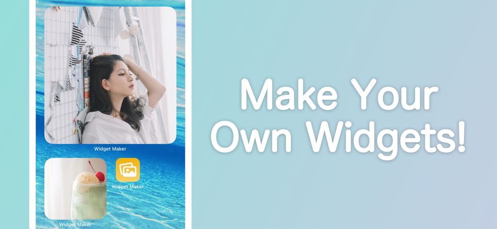 나만의 위젯 만들기 텍스트가 있는 맞춤 사진 위젯을 특징으로 하는 아이폰 홈 화면