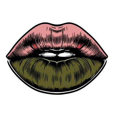 realistic mouth with lips