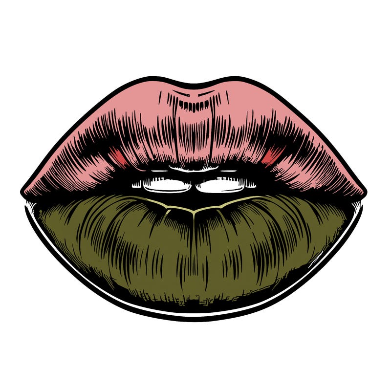 realistic mouth with lips