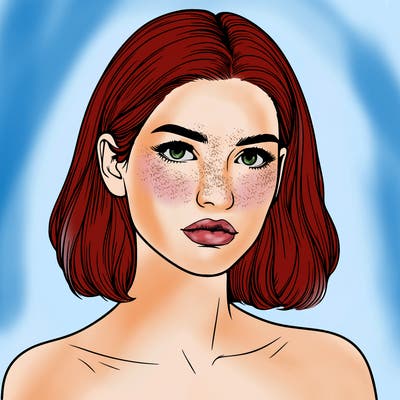 realistic portrait of woman