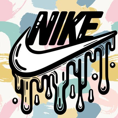 dripping nike logo