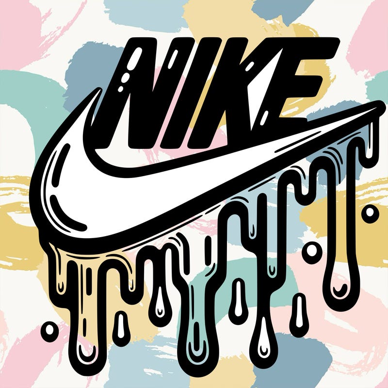 dripping nike logo
