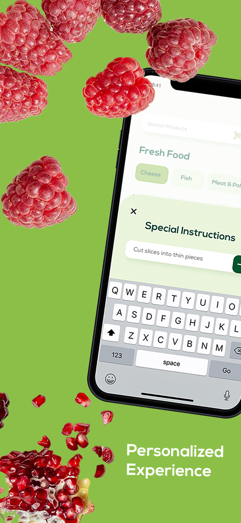 Seoudi Supermarket - Aplicación móvil Seoudi Supermarket que muestra instrucciones especiales para la preparación de alimentos personalizados y una experiencia de compra personalizada