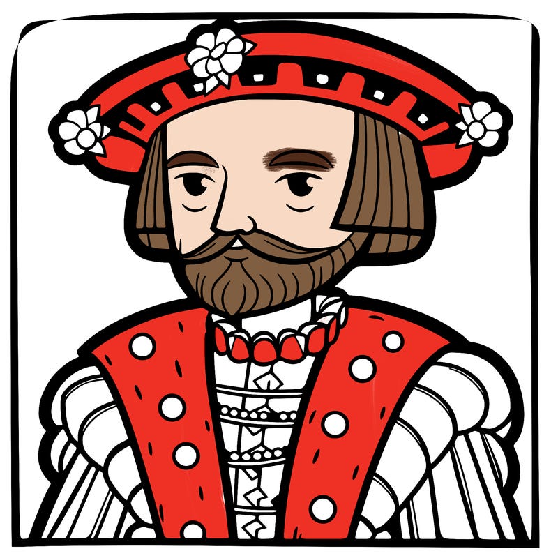 henry viii with a head