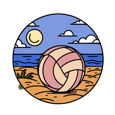 volleyball on a beach