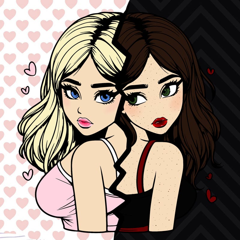 realistic girl split