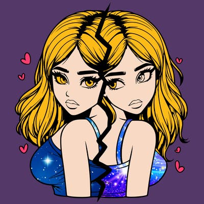 realistic girl split