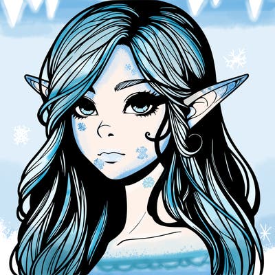 elf girl realistic dark fantasy