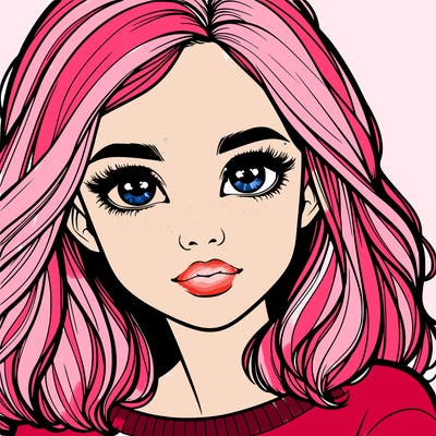 realistic girl whith cute eyes