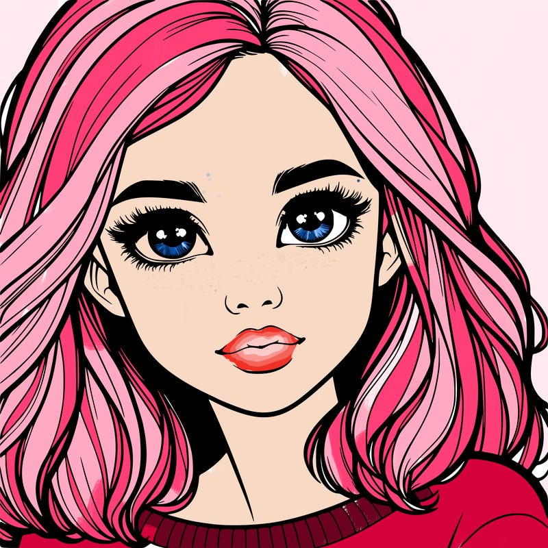 realistic girl whith cute eyes