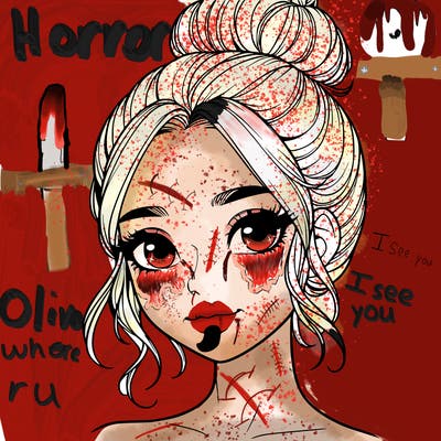 realistic pretty girl with hair in bun