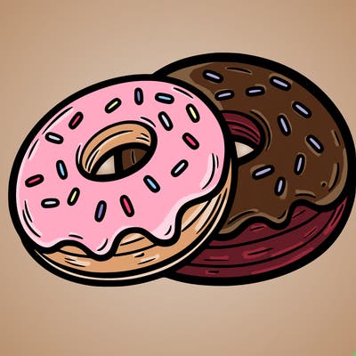 a piece of food doughnuts