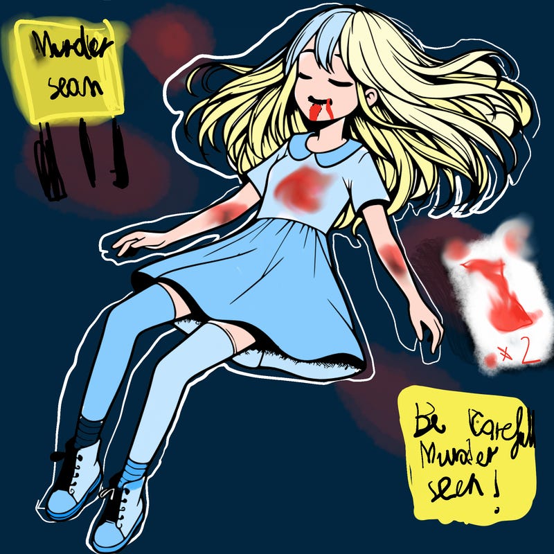 realistic girl floating
