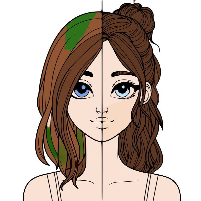 realistic girl split