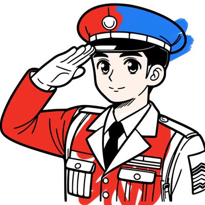 military man saluteing
