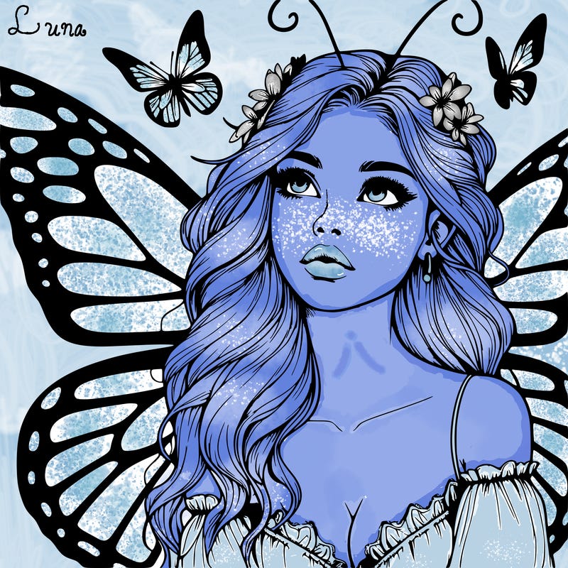 butterfly fairy realistic girl