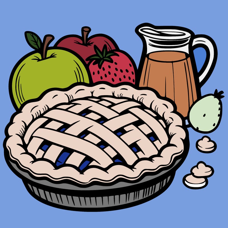a pie of food