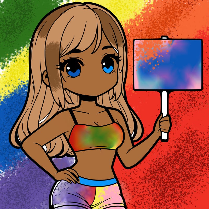 girl in a cute crop top holding a blank sign