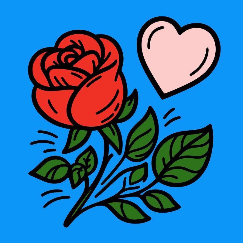 rose and heart