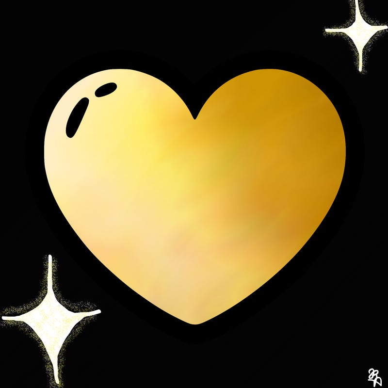 a blank heart