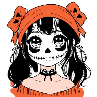 realistic girl halloween