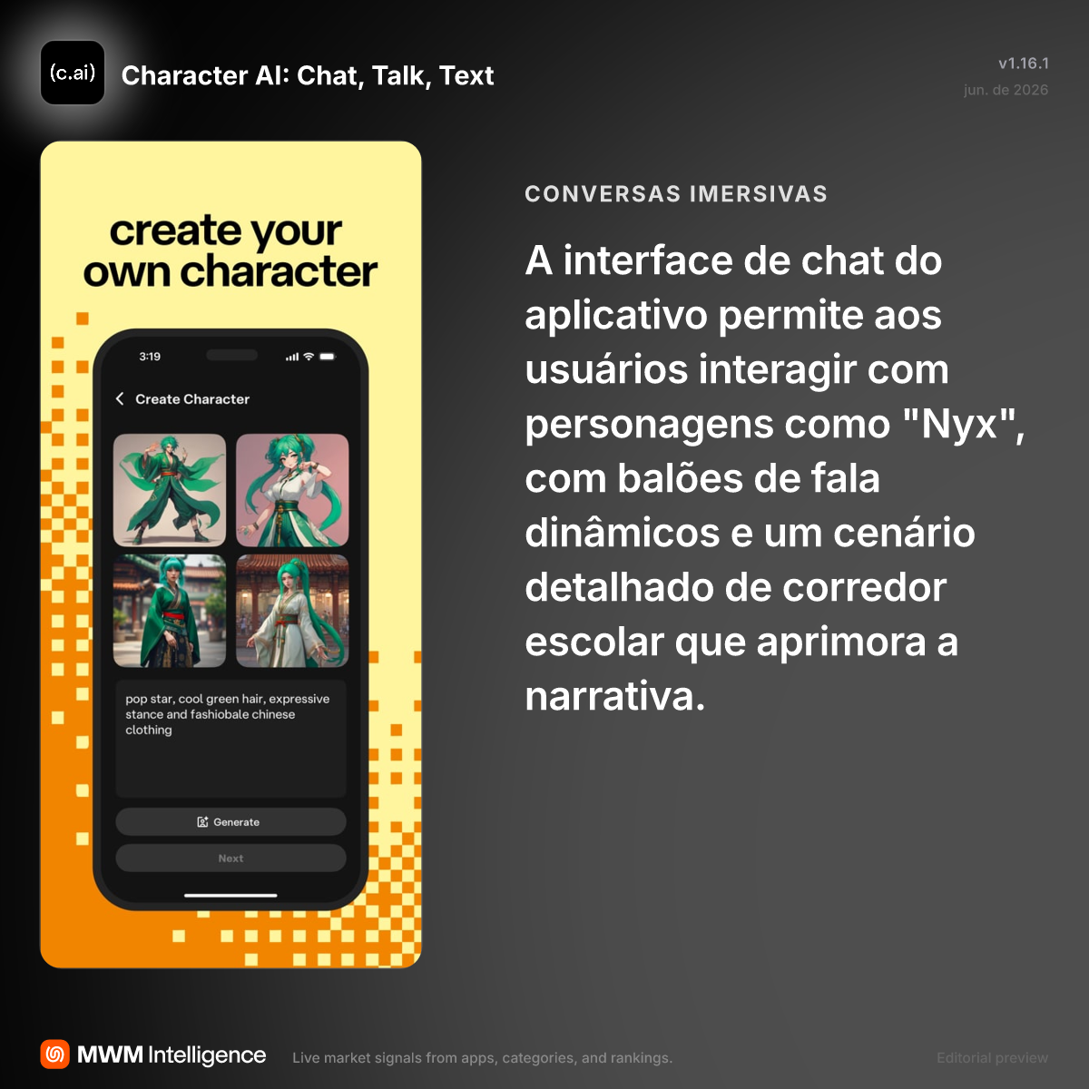 Character AI: Chat, Talk, Text - App Entretenimento | MWM
