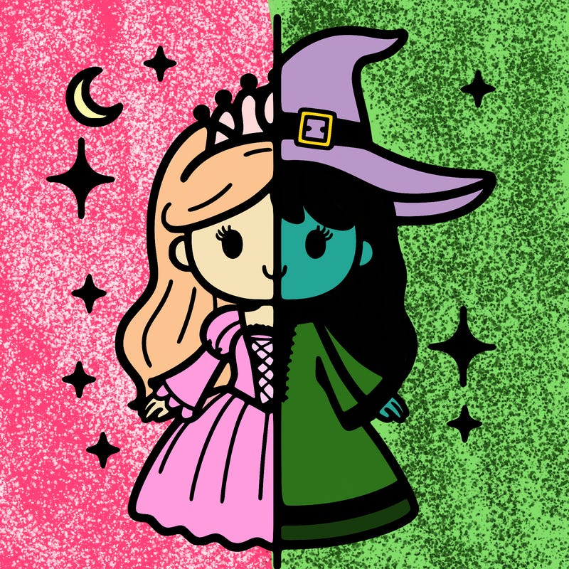 split princess and witch
