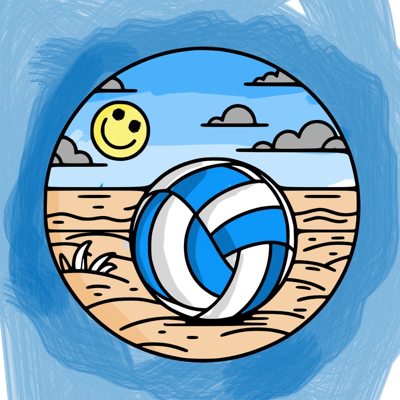 volleyball on a beach