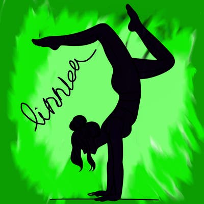 a woman doing a handstand