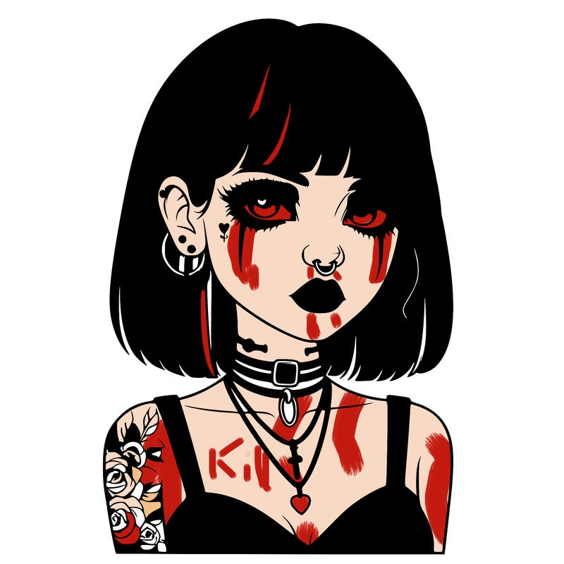 realistic goth girl