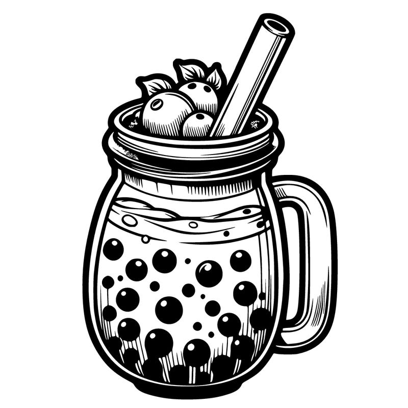 boba tea big realistic