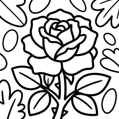 Delight your little one with this charming Hybrid Tea rose coloring page, specially designed for toddlers. Its ultra-thick lines and large, clear shapes make it perfect for developing fine motor skills and encouraging creativity.