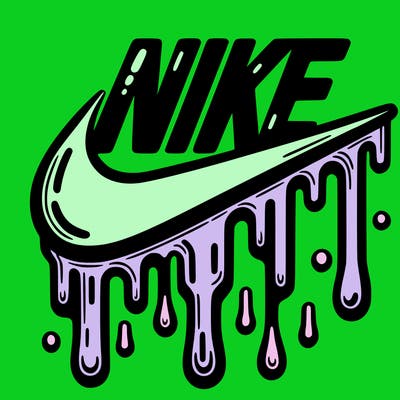 dripping nike logo