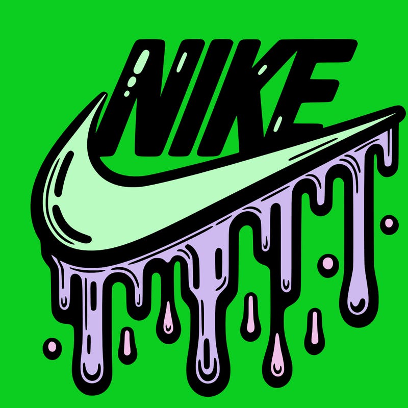 dripping nike logo
